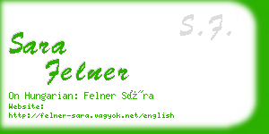 sara felner business card
